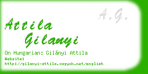 attila gilanyi business card